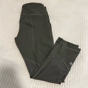 lululemon athletica Dark Olive Pace Rival Crop Leggings